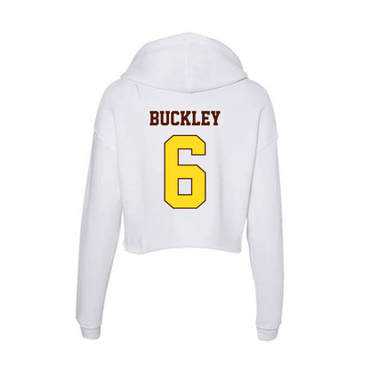 Western Michigan - NCAA Football : Jalen Buckley - Women's Crop Fleece Hoodie-1