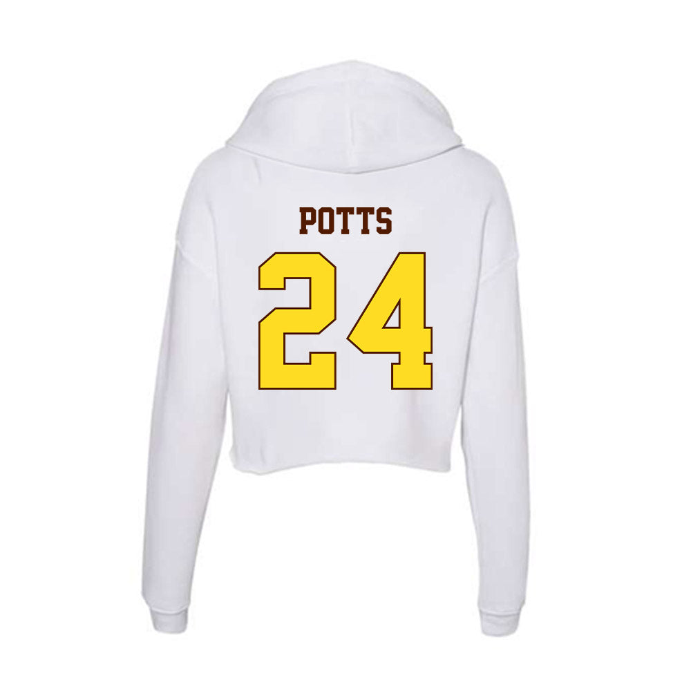 Western Michigan - NCAA Softball : Hannah Potts - Women's Crop Fleece Hoodie-1