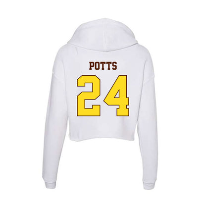 Western Michigan - NCAA Softball : Hannah Potts - Women's Crop Fleece Hoodie-1