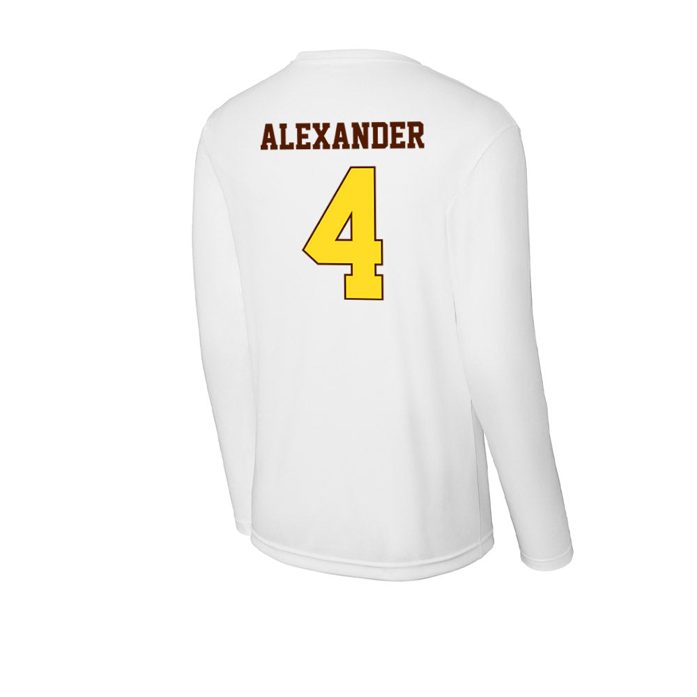 Western Michigan - NCAA Football : Austin Alexander - Activewear Long Sleeve T-Shirt-1