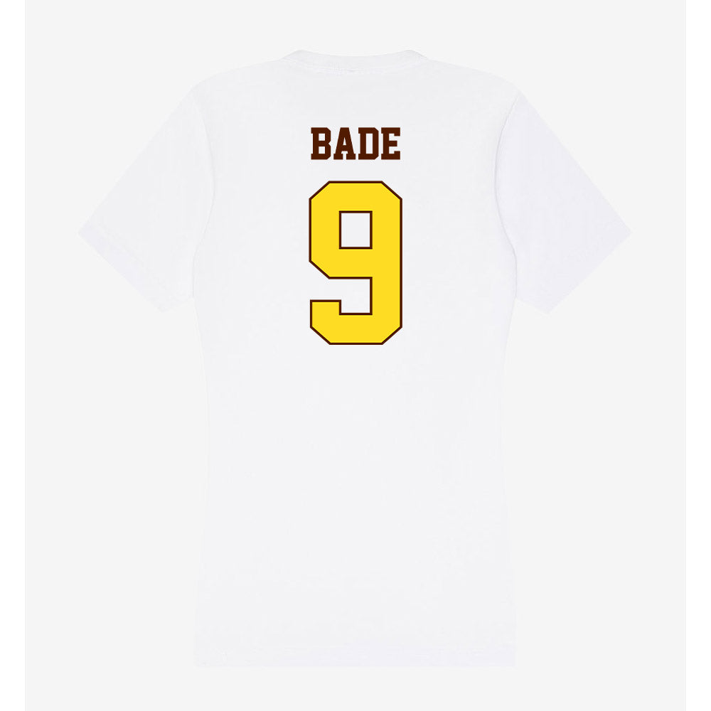 Western Michigan - NCAA Men's Ice Hockey : Zach Bade - Women's V-Neck T-Shirt-1