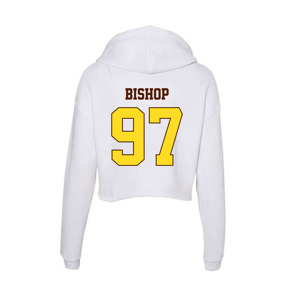 Western Michigan - NCAA Football : Noah Bishop - Women's Crop Fleece Hoodie-1
