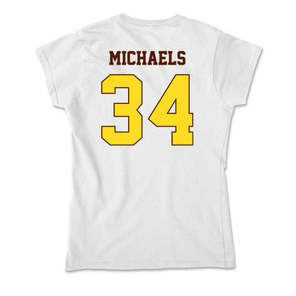 Western Michigan - NCAA Men's Ice Hockey : Owen Michaels - Soft Style Women’s T-Shirt-1