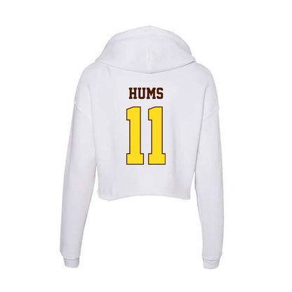 Western Michigan - NCAA Baseball : Cooper Hums - Women's Crop Fleece Hoodie-1