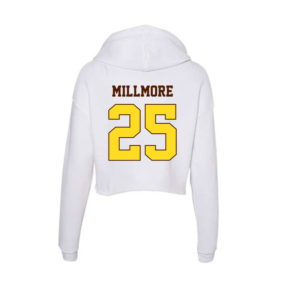 Western Michigan - NCAA Football : Ryan Millmore - Women's Crop Fleece Hoodie-1