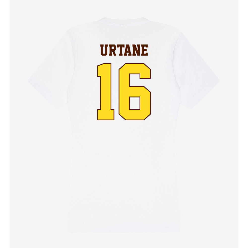 Western Michigan - NCAA Women's Basketball : Adelina Urtane - Women's V-Neck T-Shirt-1