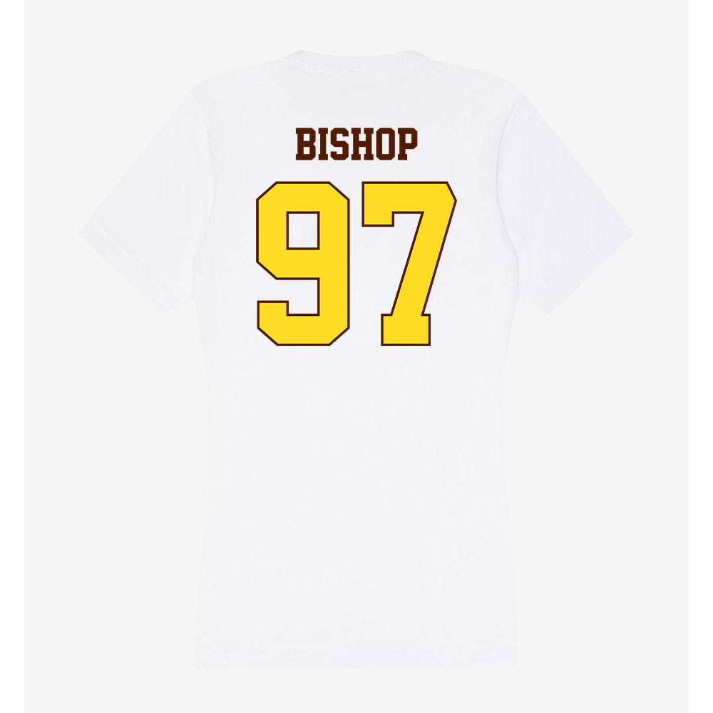 Western Michigan - NCAA Football : Noah Bishop - Women's V-Neck T-Shirt-1