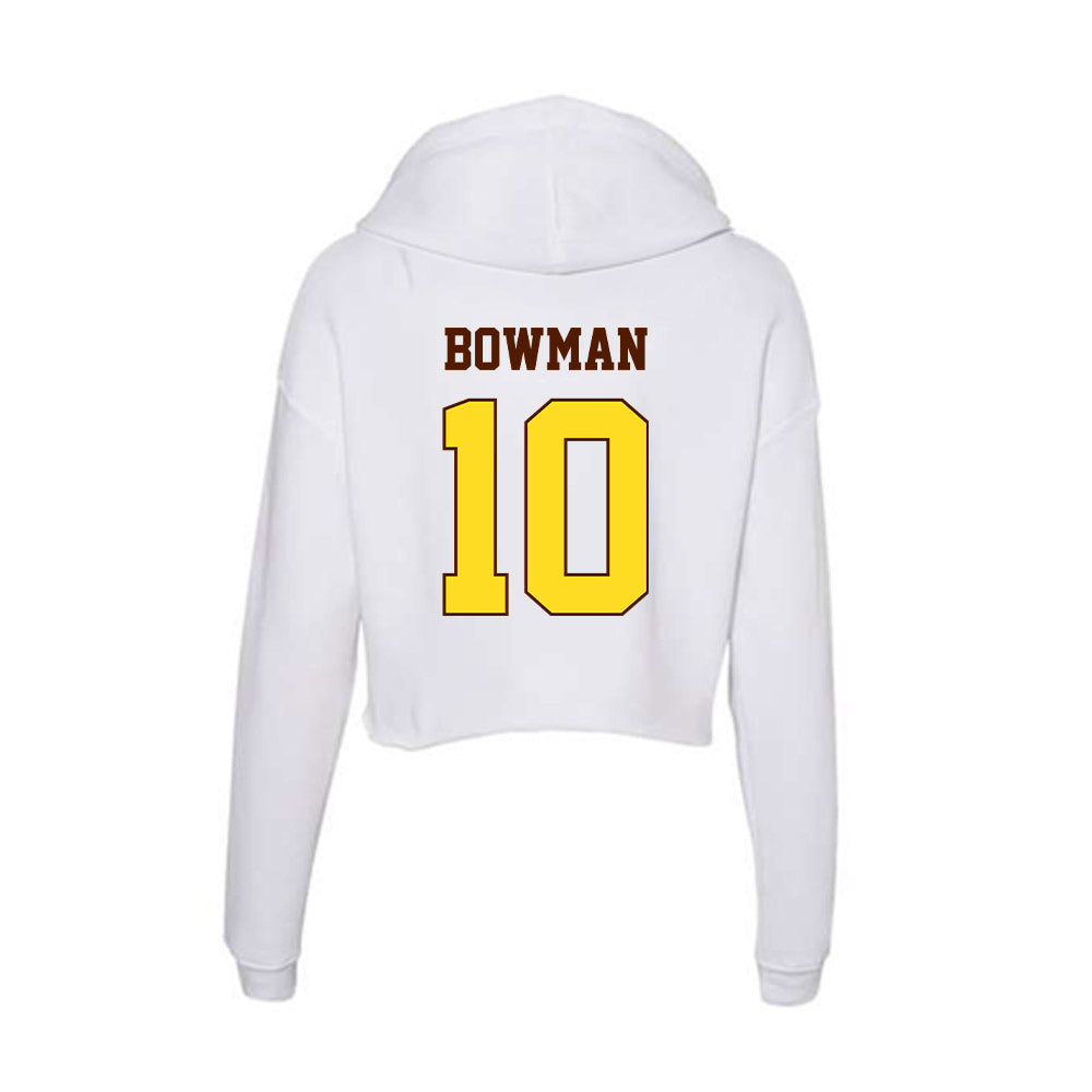 Western Michigan - NCAA Women's Soccer : Sophia Bowman - Women's Crop Fleece Hoodie-1