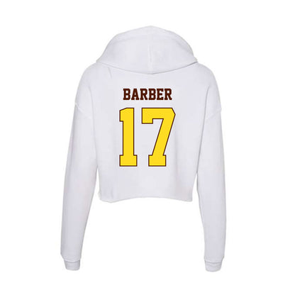 Western Michigan - NCAA Football : Camron Barber - Women's Crop Fleece Hooded Sweatshirt-1