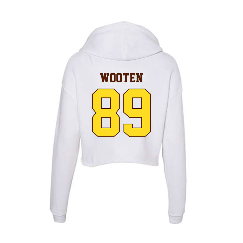 Western Michigan - NCAA Football : Brennan Wooten - Women's Crop Fleece Hoodie-1
