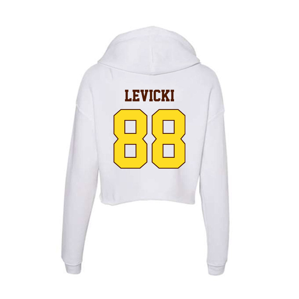 Western Michigan - NCAA Football : Nate Levicki - Women's Crop Fleece Hoodie-1