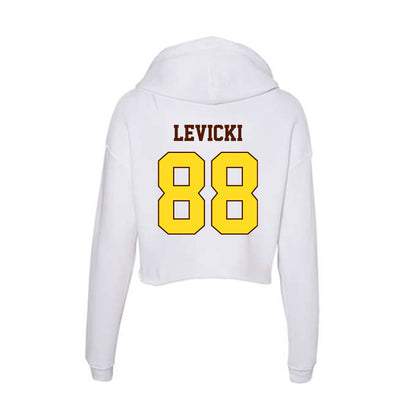 Western Michigan - NCAA Football : Nate Levicki - Women's Crop Fleece Hoodie-1