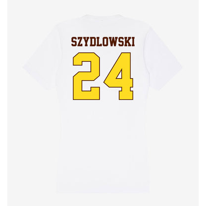 Western Michigan - NCAA Men's Ice Hockey : Garrett Szydlowski - Women's V-Neck T-Shirt-1