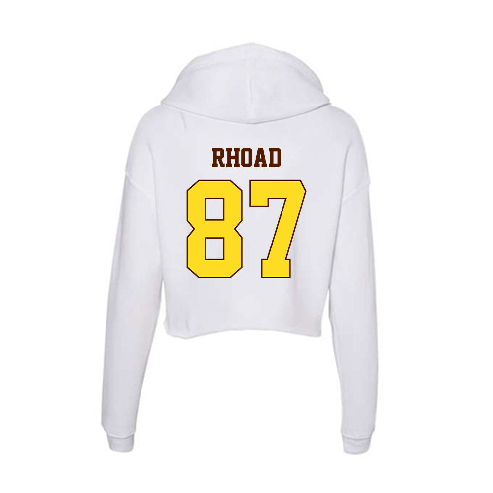 Western Michigan - NCAA Football : Brady Rhoad - Women's Crop Fleece Hoodie-1