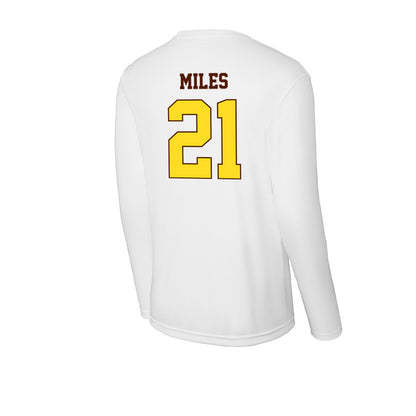 Western Michigan - NCAA Football : CJ Miles - Activewear Long Sleeve T-Shirt-1