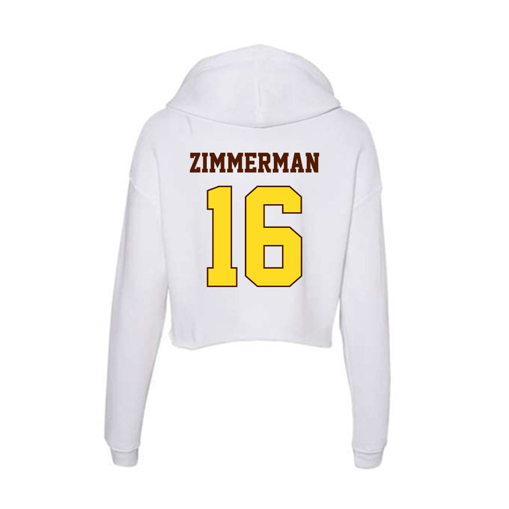 Western Michigan - NCAA Women's Volleyball : Briawna Zimmerman - Women's Crop Fleece Hoodie-1