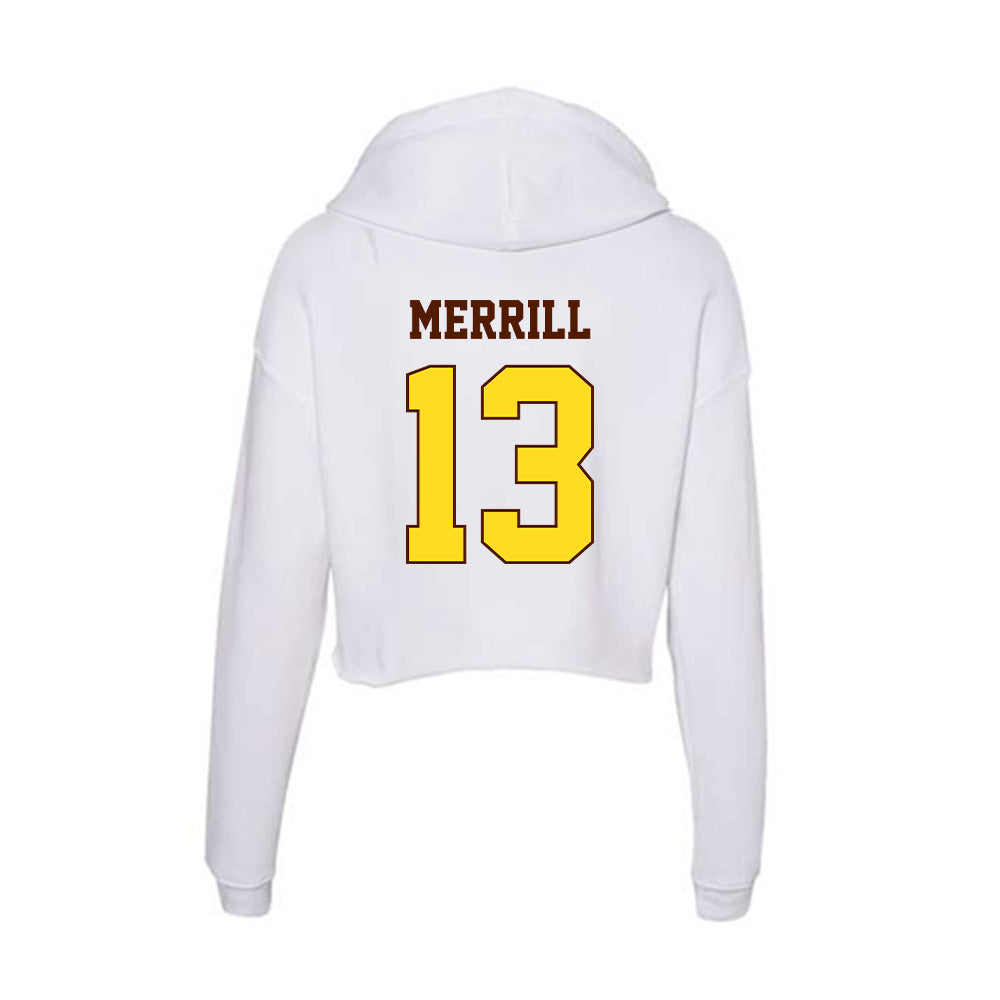 Western Michigan - NCAA Softball : Jadeyn Merrill - Women's Crop Fleece Hoodie-1
