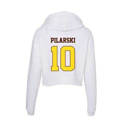 Western Michigan - NCAA Baseball : Mason Pilarski - Women's Crop Fleece Hoodie-1