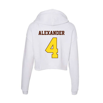 Western Michigan - NCAA Football : Austin Alexander - Women's Crop Fleece Hoodie-1
