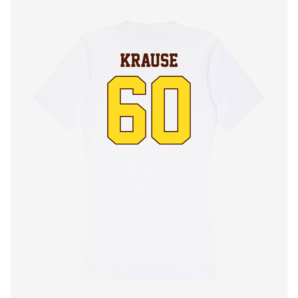 Western Michigan - NCAA Football : Jacob Krause - Women's V-Neck T-Shirt-1