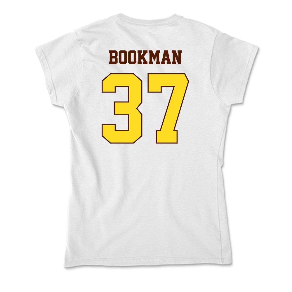 Western Michigan - NCAA Men's Ice Hockey : Zach Bookman - Soft Style Women’s T-Shirt-1