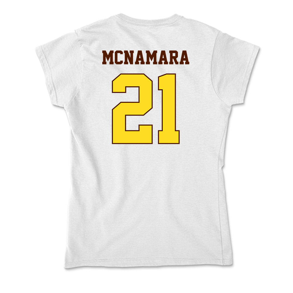 Western Michigan - NCAA Men's Ice Hockey : Luke McNamara - Soft Style Women’s T-Shirt-1