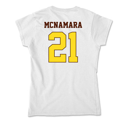Western Michigan - NCAA Men's Ice Hockey : Luke McNamara - Soft Style Women’s T-Shirt-1