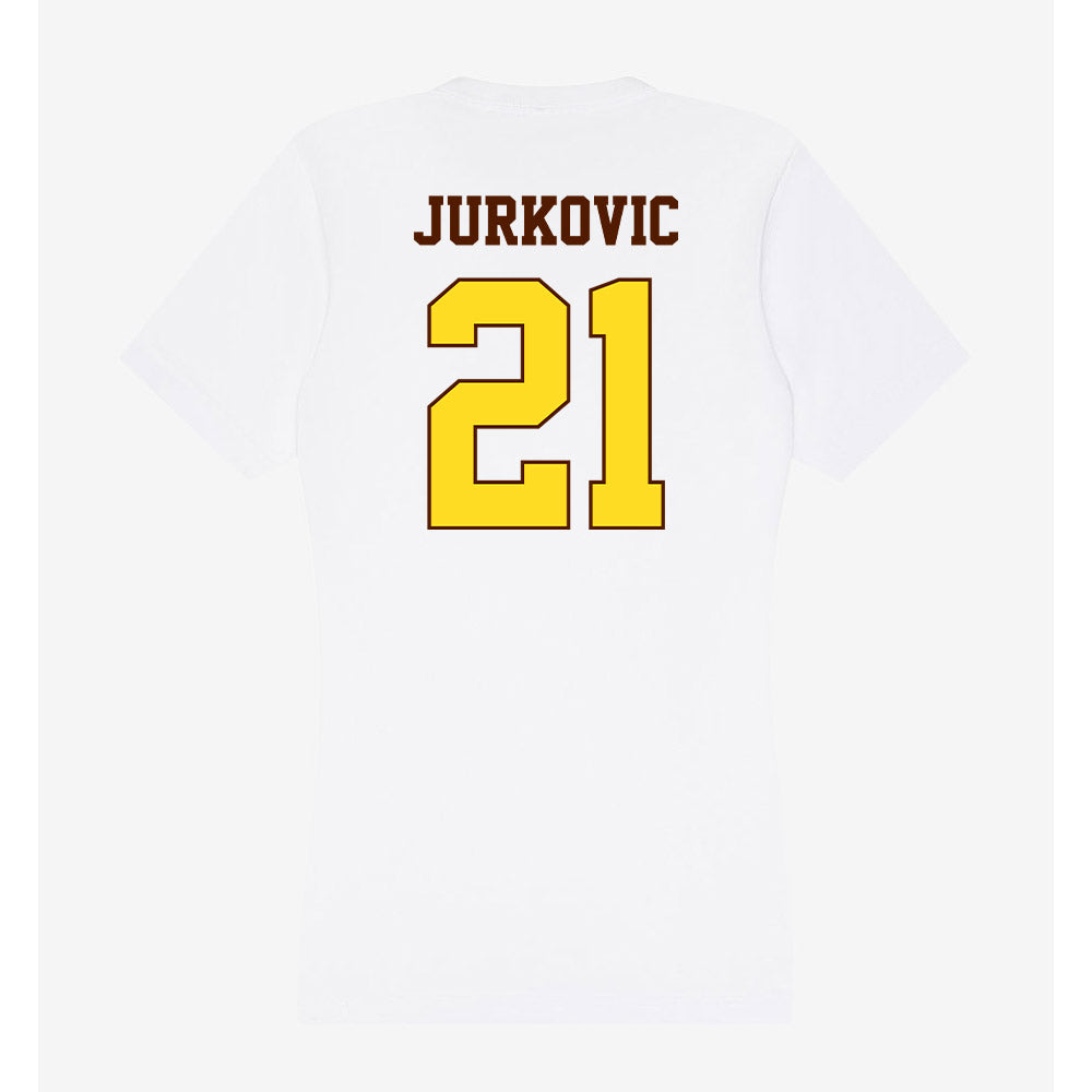 Western Michigan - NCAA Women's Volleyball : Mia Jurkovic - Women's V-Neck T-Shirt-1