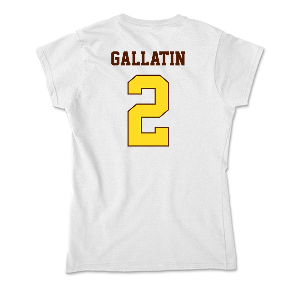 Western Michigan - NCAA Men's Ice Hockey : Grady Gallatin - Soft Style Women’s T-Shirt-1