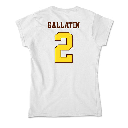 Western Michigan - NCAA Men's Ice Hockey : Grady Gallatin - Soft Style Women’s T-Shirt-1