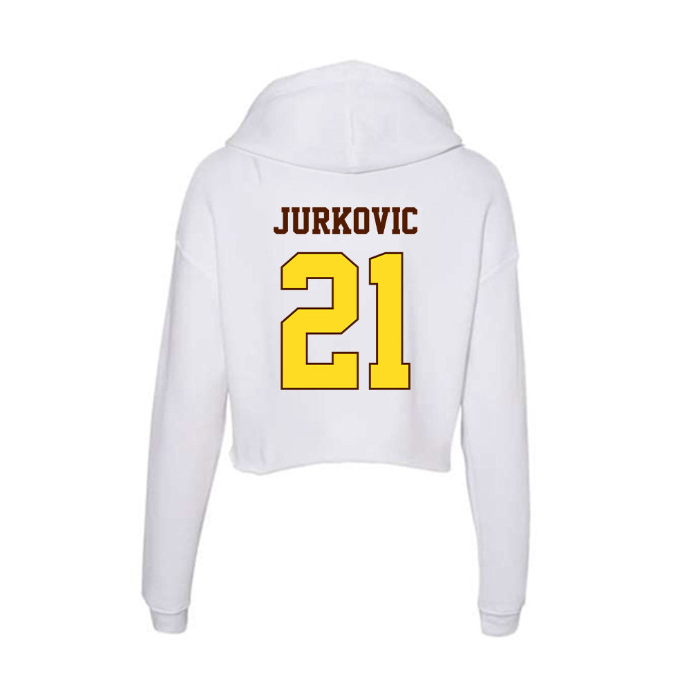 Western Michigan - NCAA Women's Volleyball : Mia Jurkovic - Women's Crop Fleece Hoodie-1