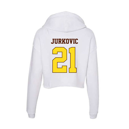 Western Michigan - NCAA Women's Volleyball : Mia Jurkovic - Women's Crop Fleece Hoodie-1