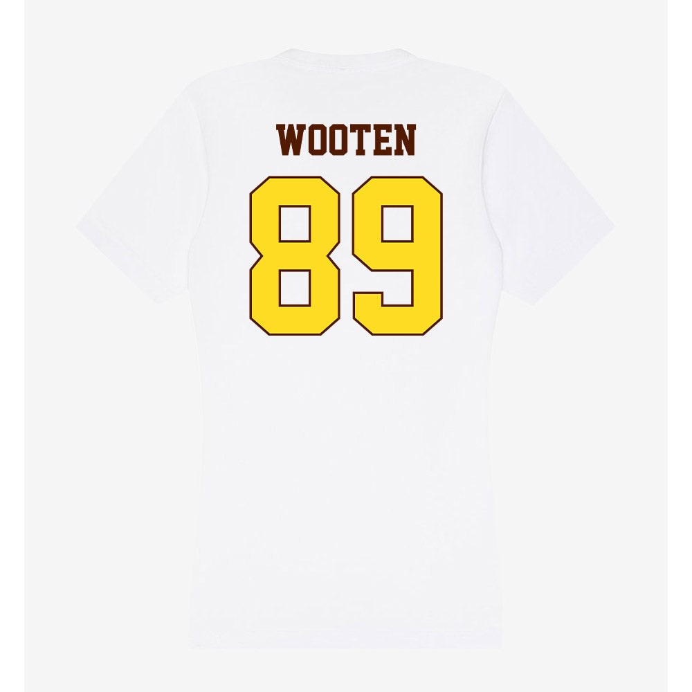 Western Michigan - NCAA Football : Brennan Wooten - Women's V-Neck T-Shirt-1