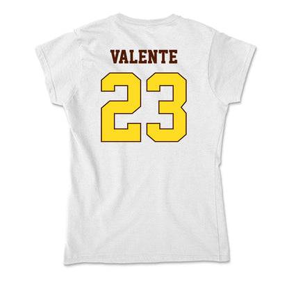 Western Michigan - NCAA Men's Ice Hockey : Liam Valente - Soft Style Women’s T-Shirt-1