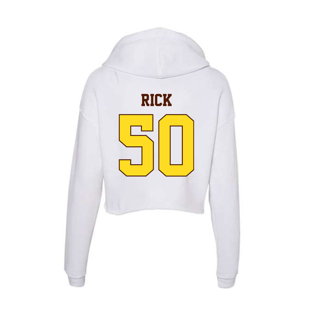 Western Michigan - NCAA Baseball : Lucas Rick - Women's Crop Fleece Hoodie-1