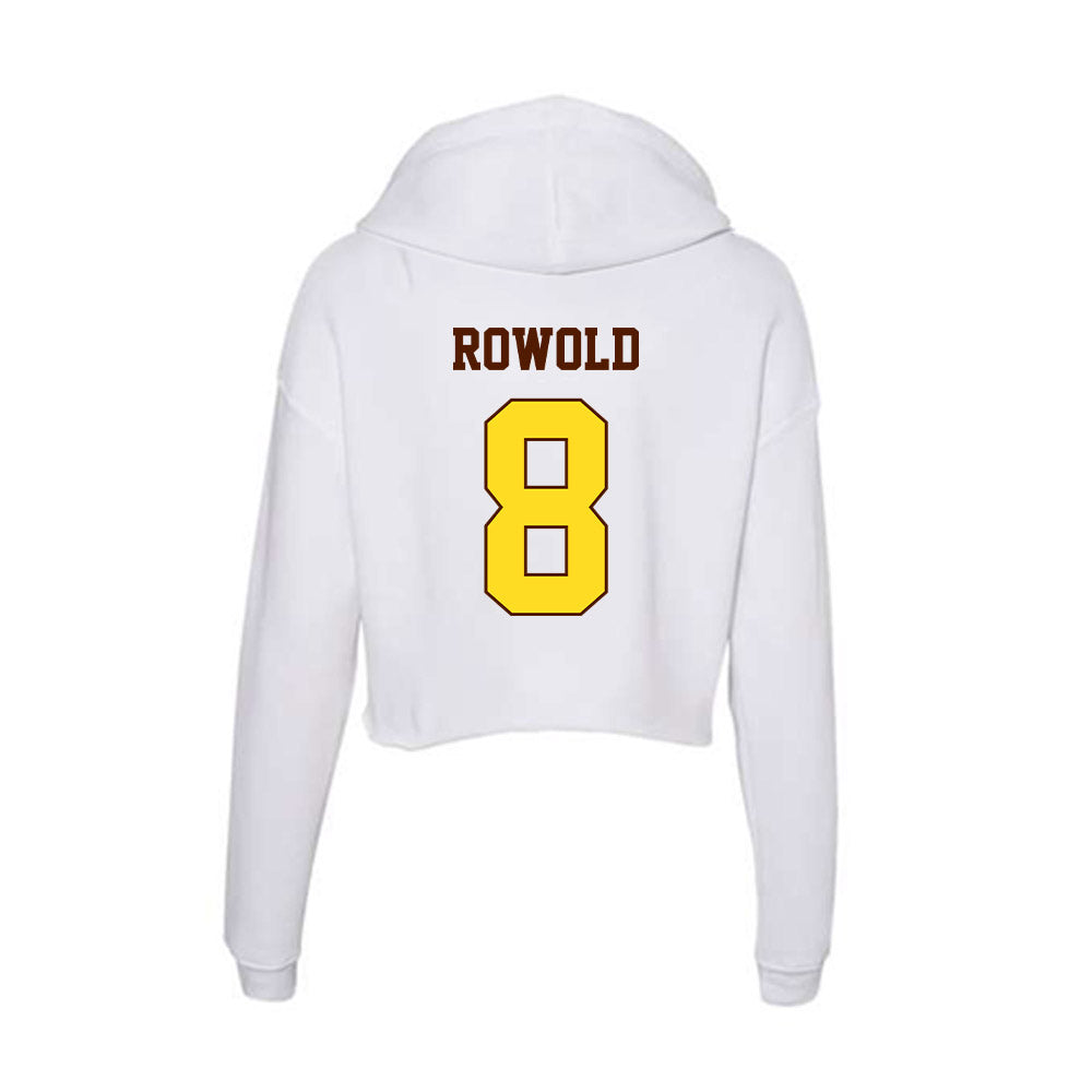 Western Michigan - NCAA Baseball : Jacob Rowold - Women's Crop Fleece Hoodie-1