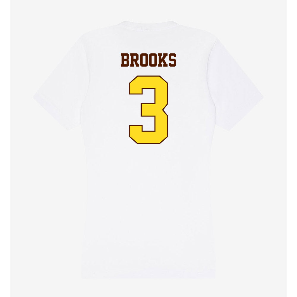 Western Michigan - NCAA Football : Baylin Brooks - Women's V-Neck T-Shirt-1