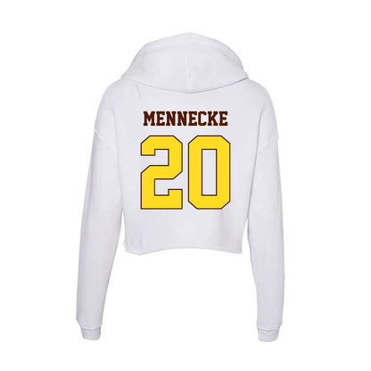 Western Michigan - NCAA Baseball : Mark Mennecke - Women's Crop Fleece Hoodie-1