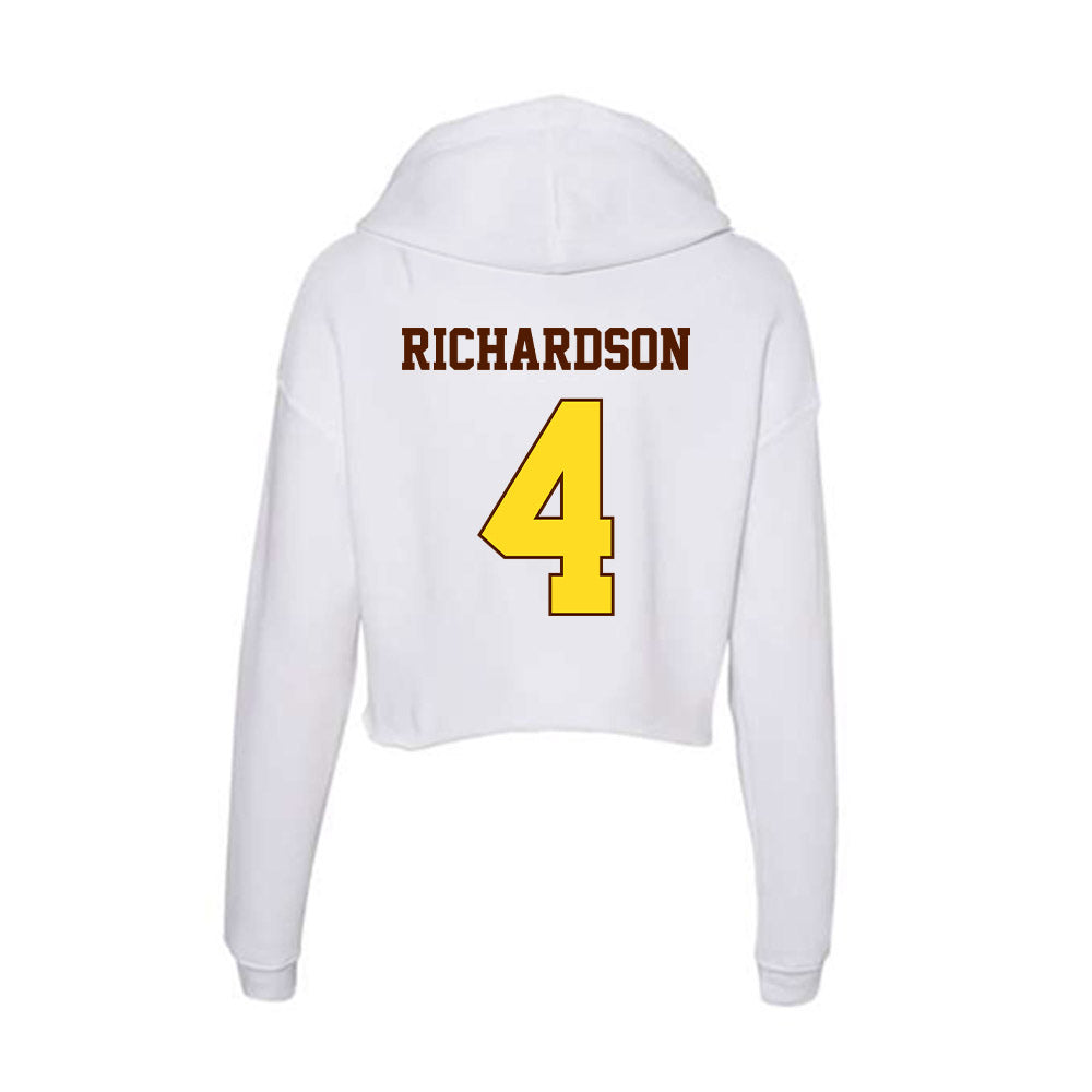Western Michigan - NCAA Women's Basketball : DeAhna Richardson - Women's Crop Fleece Hoodie-1