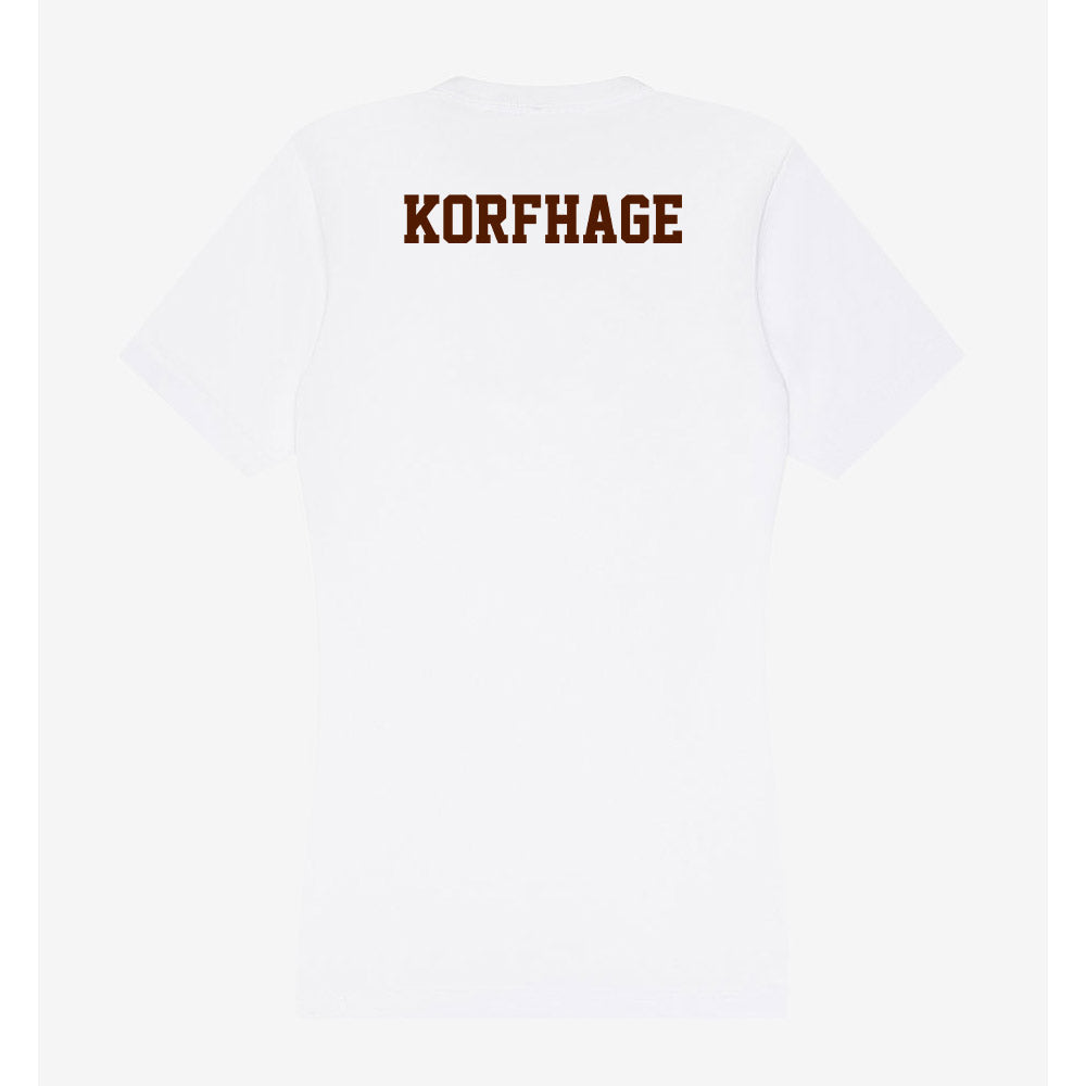 Western Michigan - NCAA Women's Gymnastics : Julie Korfhage - Women's V-Neck T-Shirt-1