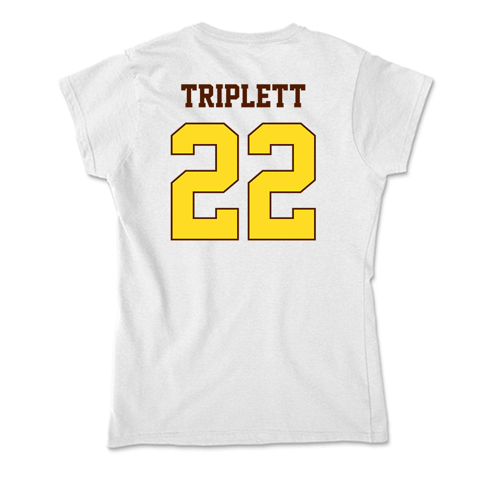 Western Michigan - NCAA Football : Donovan Triplett - Soft Style Women’s T-Shirt-1