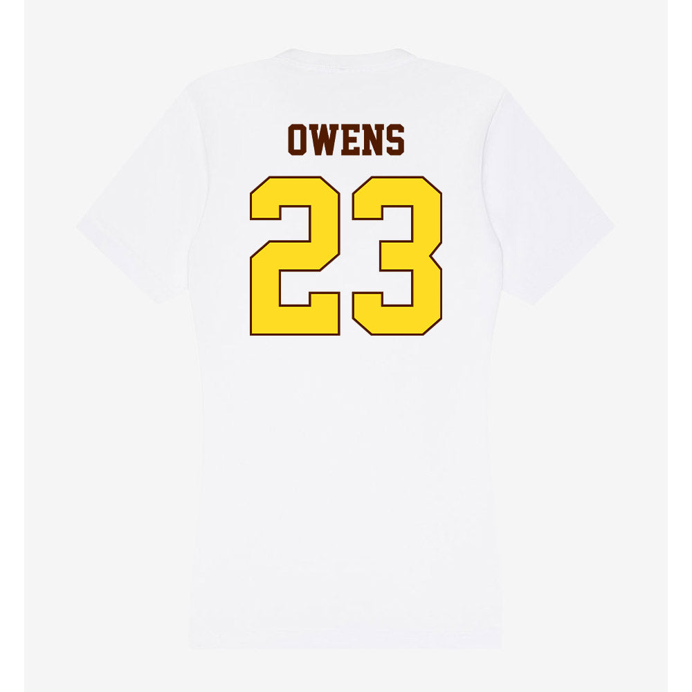 Western Michigan - NCAA Football : Tahj Owens - Women's V-Neck T-Shirt-1