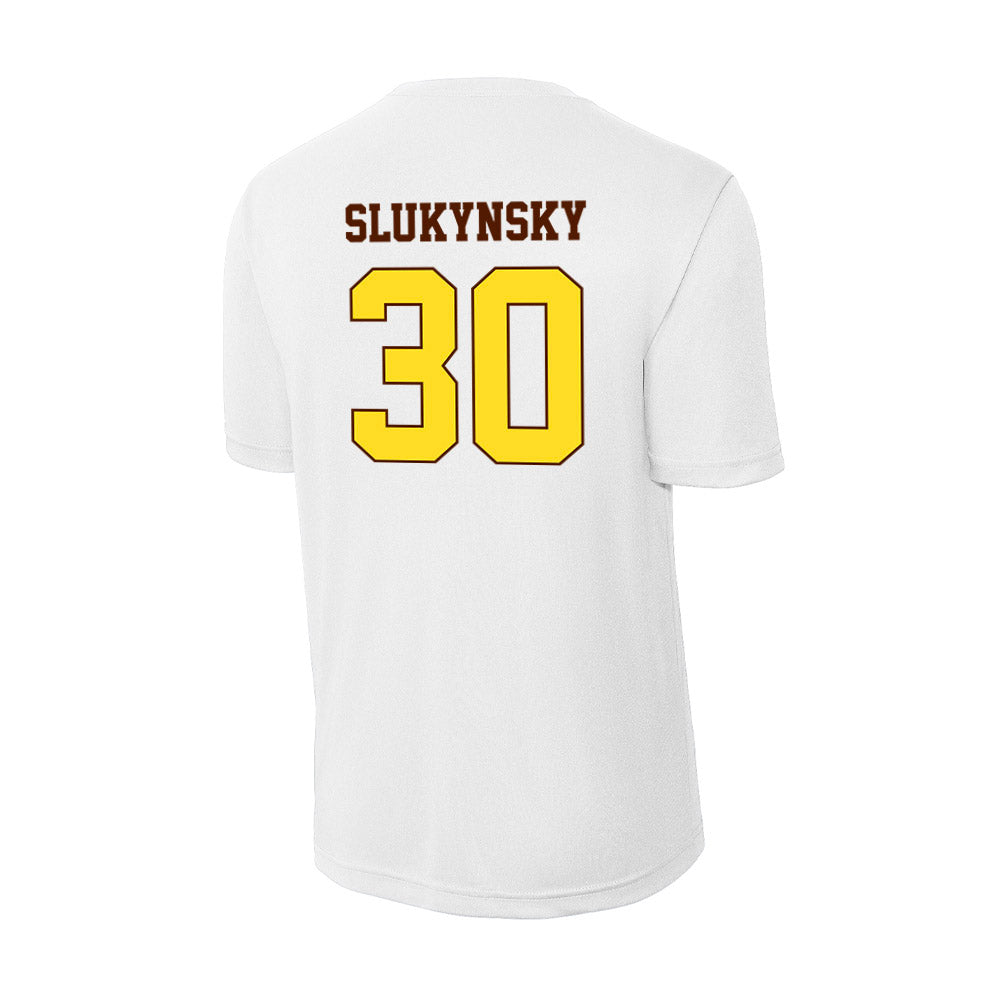 Western Michigan - NCAA Men's Ice Hockey : Hampton Slukynsky - Activewear T-Shirt-1