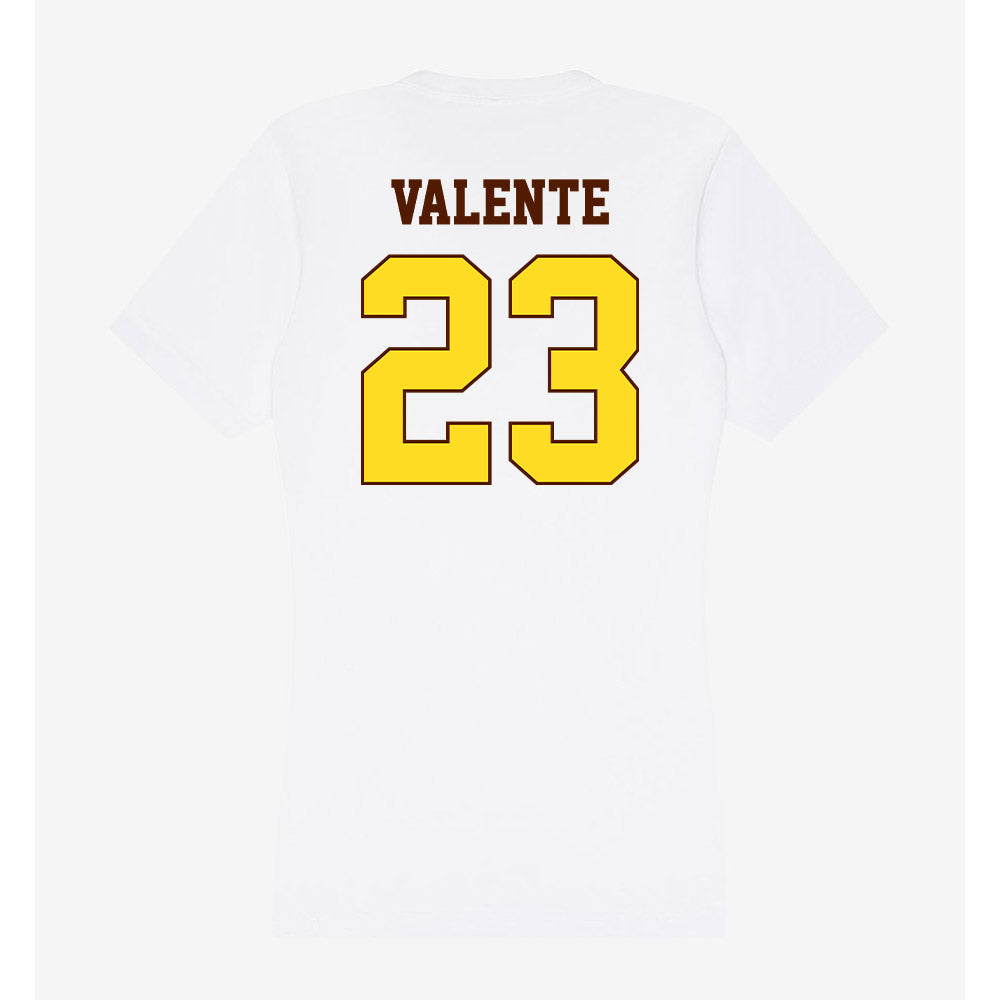 Western Michigan - NCAA Men's Ice Hockey : Liam Valente - Women's V-Neck T-Shirt-1
