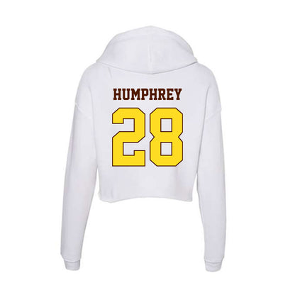 Western Michigan - NCAA Men's Ice Hockey : Ryan Humphrey - Women's Crop Fleece Hoodie-1
