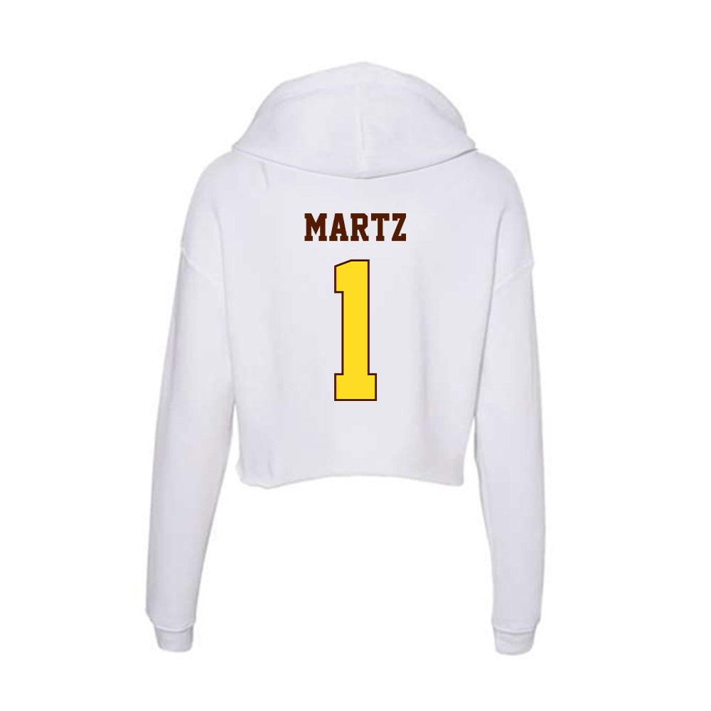 Western Michigan - NCAA Softball : Corinne Martz - Women's Crop Fleece Hoodie-1