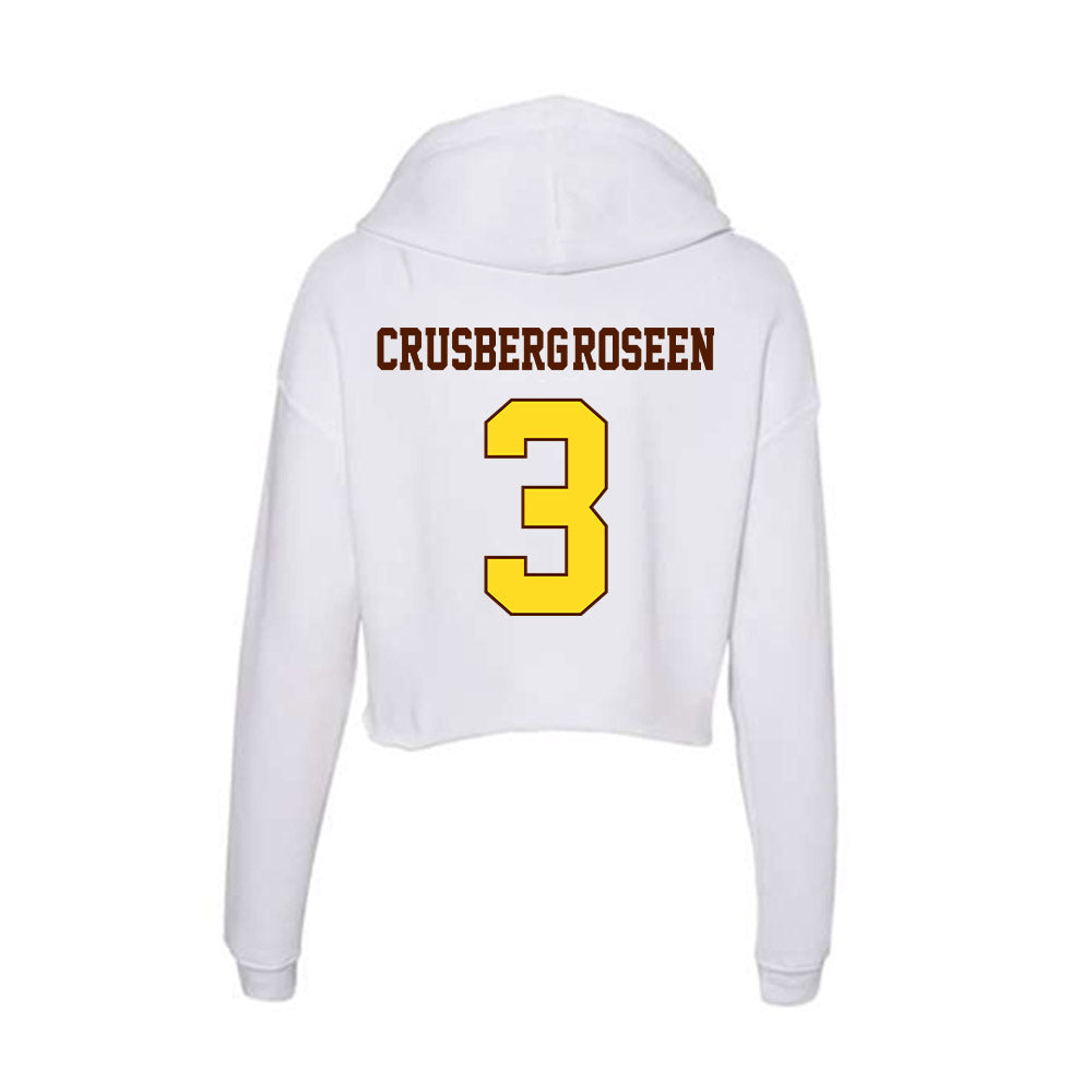 Western Michigan - NCAA Men's Ice Hockey : Cole Crusberg-Roseen - Women's Crop Fleece Hoodie-1