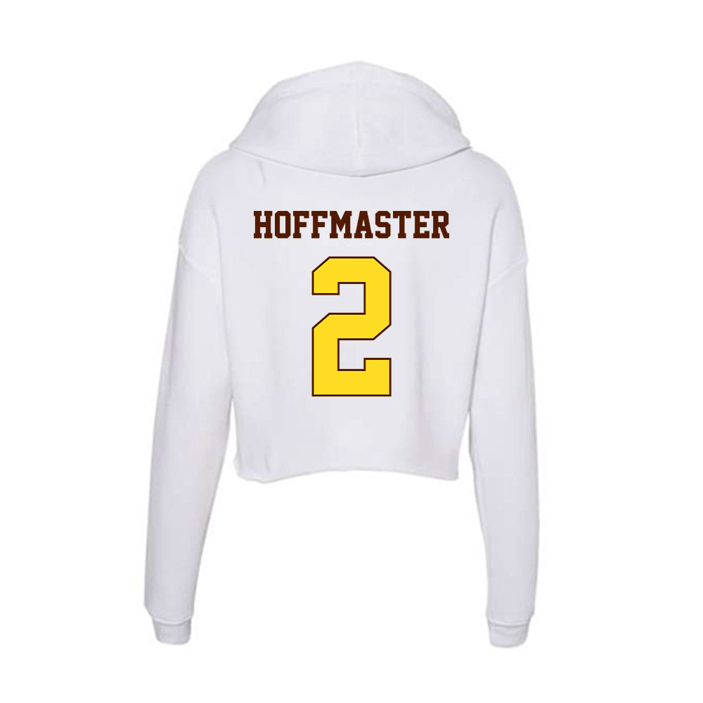 Western Michigan - NCAA Softball : London Hoffmaster - Women's Crop Fleece Hooded Sweatshirt-1