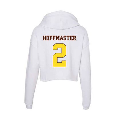 Western Michigan - NCAA Softball : London Hoffmaster - Women's Crop Fleece Hooded Sweatshirt-1