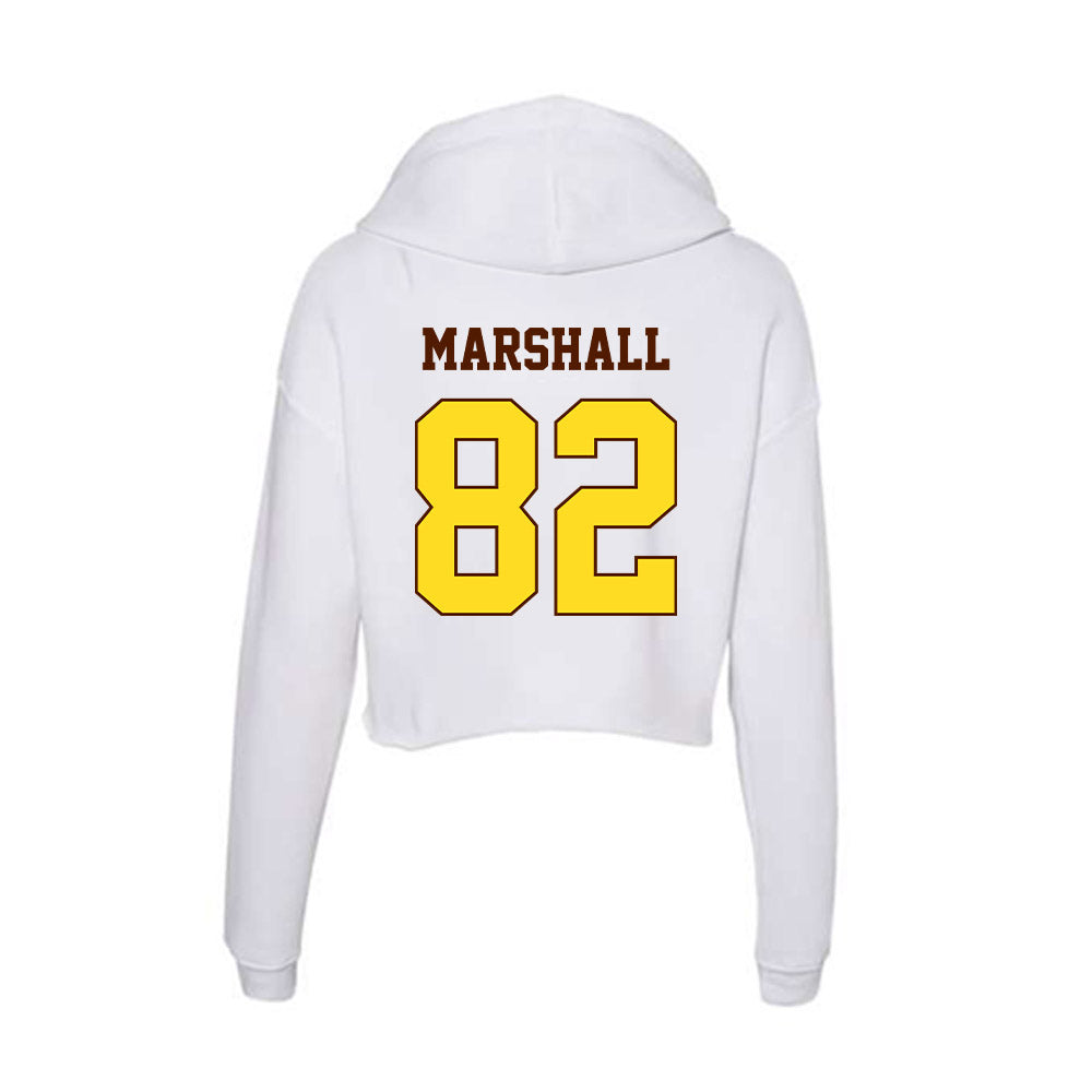 Western Michigan - NCAA Football : Terence Marshall - Women's Crop Fleece Hoodie-1